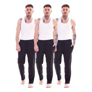 Keanu Mens Lounge Pants (Pack of 3) / Black/Navy/Gray
